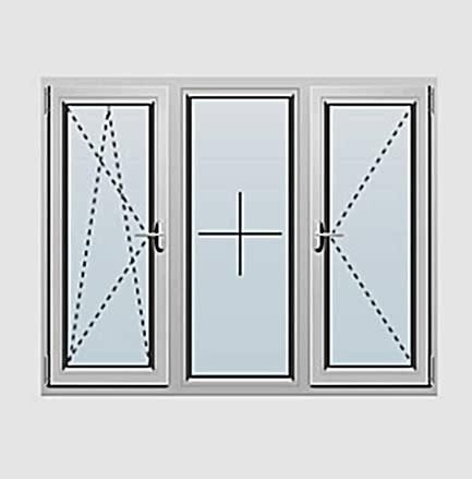 Окно трехстворчатое поворотно-откидное/глухое/поворотное